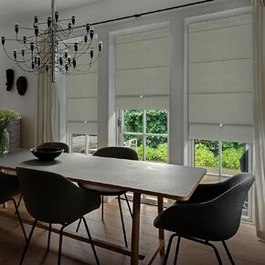 GoDear Design Blackout Magnetic Roman Shades for Window, No Drill Cordless Blinds for Door, 27" W x 65" L, Window Curtains & Blinds, Grey