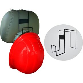 Sturdy Truck & Car Hard Hat Holder - Heavy-Duty Over-Seat Multi-Function Rack with Black Coating, Safely Hangs All Hat Styles, Essential Truck Accessory, Seat with Back Mount