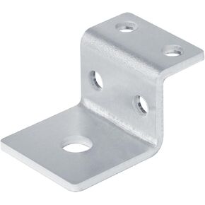 20 Pack Aluminum Z-Bracket - Short Leg Offset Frame Mounting Bracket for Awning, Mill Finish, Size: 1-1/2 x 3/4 x 1-1/8 x 1-1/2 in., Thickness 1/8 in.