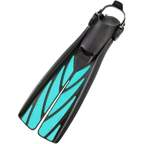 ATOMIC AQUATICS SplitFins, Open Heel | Ideal for Scuba Diving and Snorkeling | Unique SplitFin Design Provides More Efficiency, Power, Thrust, and Speed Than Traditional Paddle fins