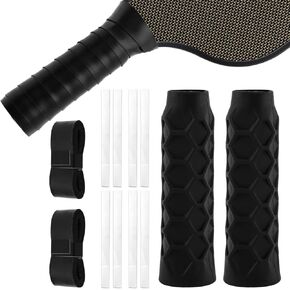 Pickleball Paddle Tour Grip Kit, Pickleball Grip with Overgrip, Comfortable for Tennis Elbow, Increased Grip Strength, Less Vibrations, Finger Support, Helps Sweaty Hands