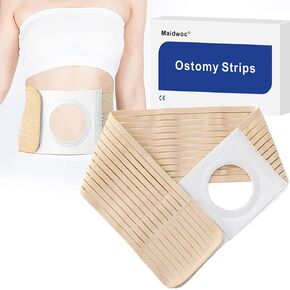 Adjustable Ostomy Belt for Men & Women, Elastic Abdominal Belt for Colostomy & Ileostomy Care, Prevents Stoma Hernia, Ideal for Post-Operative Support, Sports, & Daily Life-M