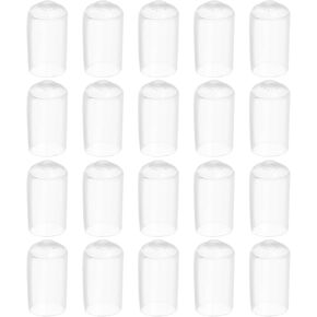 uxcell 50Pcs Rubber End Caps, 11mm/0.43" ID Rubber End Caps, PVC Caps Rubber Screw for Bolts Screw Caps Thread Protectors Tube Screw Bolt, Transparent