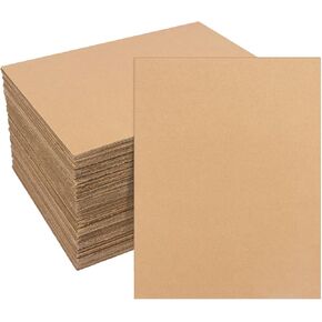 100 Pack 8"x 10" Corrugated Cardboard Sheets, Flat Cardboard Layer Pads 2 mm Thickness, Flexible Packaging Inserts for Shipping, Mailing, and Crafts, by IHDYPPEW