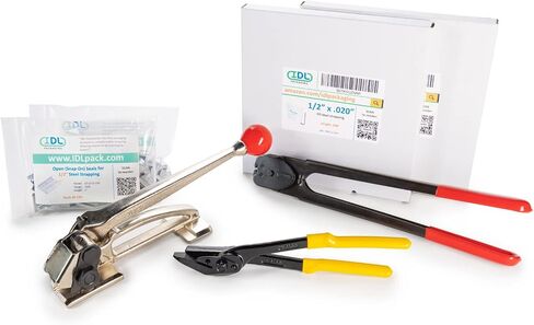 IDL Packaging PRO 1/2" x 300' Steel Strapping Kit, 1100 lbs Break Strength – Professional Grade Tools & Mini Strapping Coils – Enough Strapping and Seals for 150 Uses Before Refill in Saudi Arabia