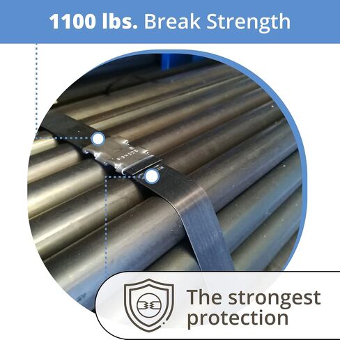 IDL Packaging PRO 1/2" x 300' Steel Strapping Kit, 1100 lbs Break Strength – Professional Grade Tools & Mini Strapping Coils – Enough Strapping and Seals for 150 Uses Before Refill in Saudi Arabia