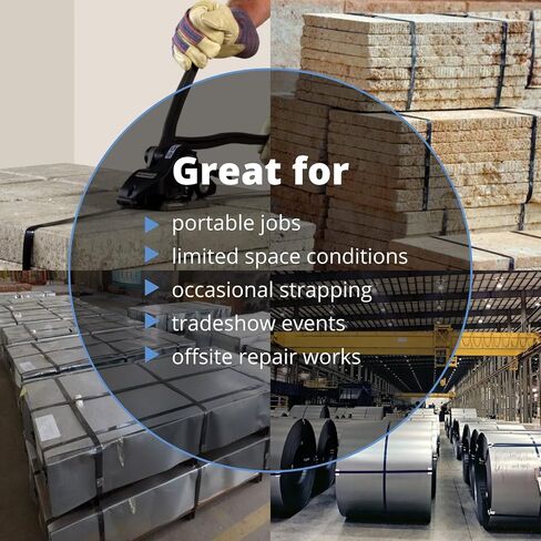 مجموعة الربط الفولاذية IDL Packaging PRO 1/2 بوصة × 300 بوصة، قوة كسر 1100 رطل - أدوات احترافية وملفات ربط صغيرة - ما يكفي من الربط والأختام لـ 150 استخدامًا قبل إعادة التعبئة in Saudi Arabia