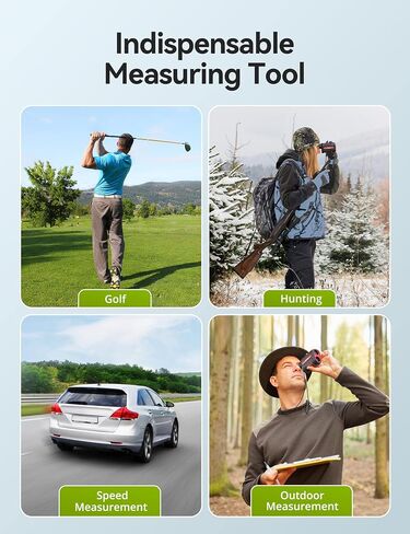 Golf Rangefinder with Slope, USB C Rechargeable Laser Range Finder Golfing 1000Y with 6X Magnification, High-Precision Flag Lock Pulse Vibration, Magnet Stripe for Target Shooting and Hunting in Saudi Arabia