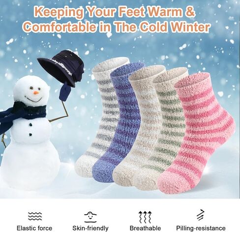 FYC Women Socks Winter - Gifts for Women - Warm Thick Soft Wool Socks Christmas Gifts Socks Cozy Crew Socks in Saudi Arabia