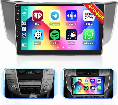 Android Car Stereo for Lexus RX300 RX330 RX350 RX400H 2004-2009 Radio 2+64G 9 Inch Touchscreen Car Radio Carplay Android Auto Support GPS Navigation WiFi Bluetooth FM EQ Backup Camera in Saudi Arabia