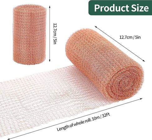 Copper Mesh, 5 in x 32 FT 100% Pure Copper Mesh Roll for Distilling, Blocker Stopper Mesh Fill Fabric Mesh, Double Layer Copper Fabric in Saudi Arabia