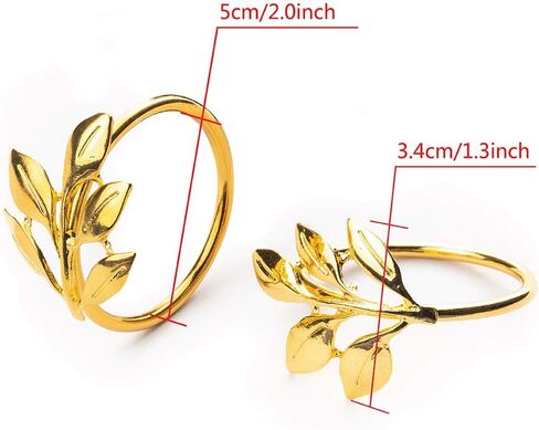 مجموعة حلقات المناديل الفضية المكونة من 6 قطع، مجموعة حلقات المناديل المعدنية بإبزيم للمناديل القماشية لحفلات الزفاف، وعيد الفصح، والولائم، وحفلات الشاي، وأعياد الميلاد، وديكور طاولة الطعام لعيد الشكر (على شكل ورقة شجر). in Kuwait