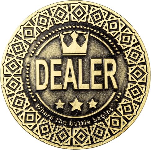 Triton Premium Dealer Button - Zinc Alloy Dealer Button for Poker Games with 2" Round, 0.2" Thick, Luxurious Vegas Style Casino Experience at Home in Saudi Arabia