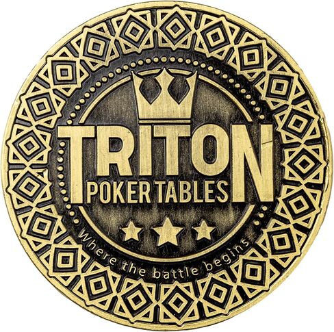 Triton Premium Dealer Button - Zinc Alloy Dealer Button for Poker Games with 2" Round, 0.2" Thick, Luxurious Vegas Style Casino Experience at Home in Saudi Arabia