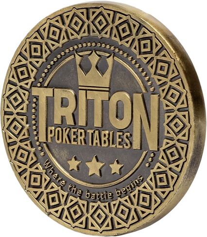 Triton Premium Dealer Button - Zinc Alloy Dealer Button for Poker Games with 2" Round, 0.2" Thick, Luxurious Vegas Style Casino Experience at Home in Saudi Arabia