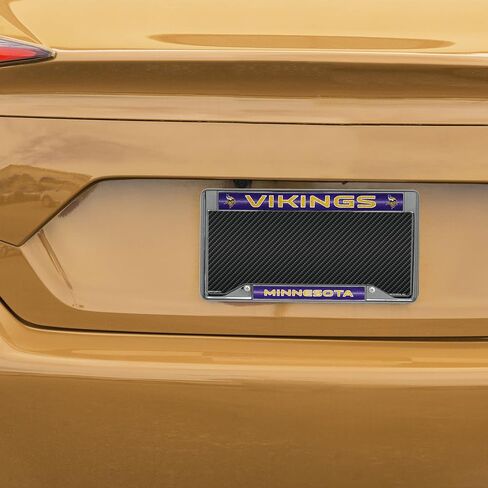 Rico Industries NFL Minnesota Vikings Inverted Bling Chrome Plate Frame in Saudi Arabia