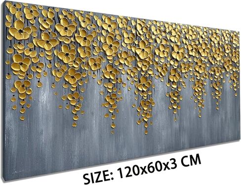 zoinart Hand Paintings 3D Floral Canvas Wall Art 24x24 Inches Abstract Floral Paintings Modern Contemporary Texture Wall Art Tree Black and White Artwork for Home Decorations in Kuwait