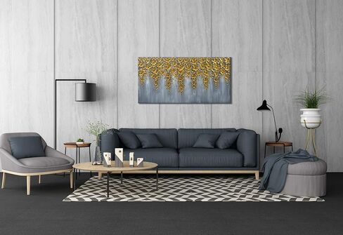 zoinart Hand Paintings 3D Floral Canvas Wall Art 24x24 Inches Abstract Floral Paintings Modern Contemporary Texture Wall Art Tree Black and White Artwork for Home Decorations in Kuwait