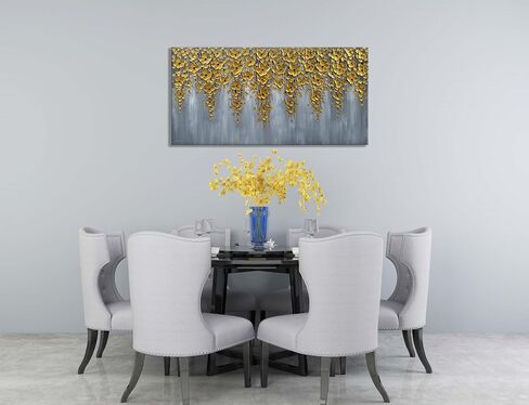 zoinart Hand Paintings 3D Floral Canvas Wall Art 24x24 Inches Abstract Floral Paintings Modern Contemporary Texture Wall Art Tree Black and White Artwork for Home Decorations in Kuwait