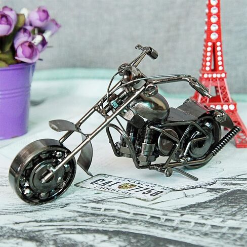 هدايا معدنية للدراجات النارية، تزيين الدراجة النارية من الحديد ديكور مكتب غرفة المنزل الحلي هدايا مصنوعة يدويًا للرجال، أدوات رائعة (صغيرة) in Kuwait