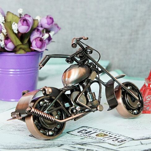 هدايا معدنية للدراجات النارية، تزيين الدراجة النارية من الحديد ديكور مكتب غرفة المنزل الحلي هدايا مصنوعة يدويًا للرجال، أدوات رائعة (صغيرة) in Kuwait