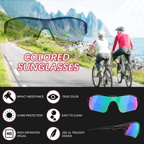 Sports Sunglasses for Men Women Youth Baseball Fishing Cycling Running Golf Motorcycle Glasses Sports Sunglasses in Saudi Arabia