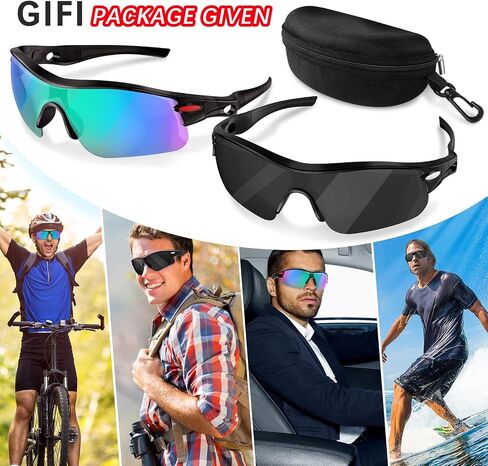 Sports Sunglasses for Men Women Youth Baseball Fishing Cycling Running Golf Motorcycle Glasses Sports Sunglasses in Saudi Arabia