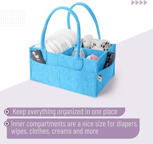 Mr. Pen- Baby Diaper Caddy Organizer, Green, Baby Organizer, Car Diaper Caddy, Baby Caddy Organizer, Portable Diaper Caddy, Diaper Organizer for Changing Table, Baby Organizer for Nursery in Saudi Arabia