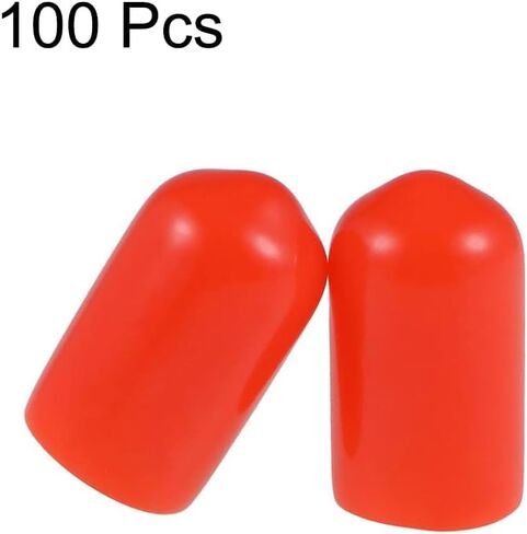 7mm Screw Thread Protectors Rubber End Caps Vinyl Flexible Bolt Screw Rubber Caps,Red,100pcs in Saudi Arabia