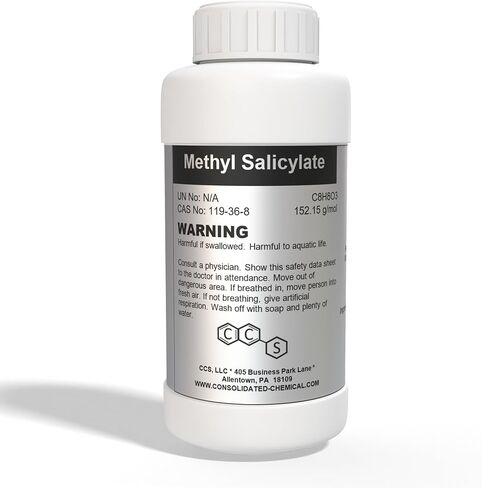 Methyl Salicylate (Oil of Wintergreen) | High Purity - New Tamper-Evident Sealed Bottles| Made in USA - 500mL (16 Fl Oz) in Saudi Arabia