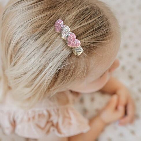 Star Hair Clips for Girls, 10 Pcs Glitter Silver & Gold Fully Lined Alligator Clips, Non Slip Baby Barrettes Hair Pins Accessories for Toddlers Kids' Fine Hair in Saudi Arabia
