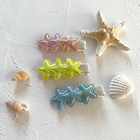 Star Hair Clips for Girls, 10 Pcs Glitter Silver & Gold Fully Lined Alligator Clips, Non Slip Baby Barrettes Hair Pins Accessories for Toddlers Kids' Fine Hair in Saudi Arabia