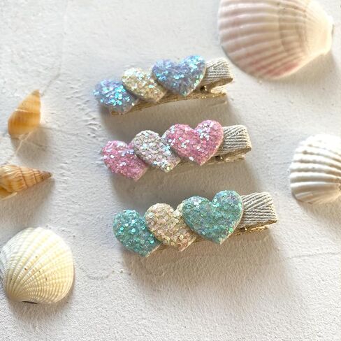 Star Hair Clips for Girls, 10 Pcs Glitter Silver & Gold Fully Lined Alligator Clips, Non Slip Baby Barrettes Hair Pins Accessories for Toddlers Kids' Fine Hair in Saudi Arabia