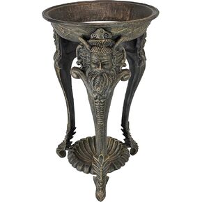 Design Toscano Mythological Greek Satyr Cast Iron Walking Stick and Umbrella Stand, Bronze