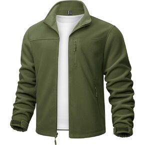 TACVASEN Men's Fleece Lined Jacket Full Zip Up Coat Winter Fall Windproof Warm Hiking Fishing Outdoor Sweatshirt for Men