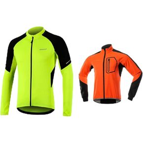 BERGRISAR Cycling Jerseys Long Sleeves Men & Cycling Bike Jackets for Men Winter Thermal Breathable Reflective Softshell Windbreaker Size L