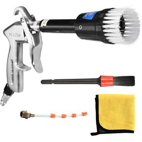 Air Blow Gun Car Detailing Interior Car Cleaning Gun Car Dryer Air Blower for Car Detailing Air Gun Car Dust Cleaner Air Compressor Blower Gun with Nozzle and Auto Detailing Dusting Brush