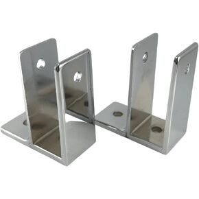 Harris Hardware TP15250-B Chrome Plated Die Cast Zamac Pilaster Pack for 1 in. Post, 2 One-Ear Brackets and One Way Fasteners