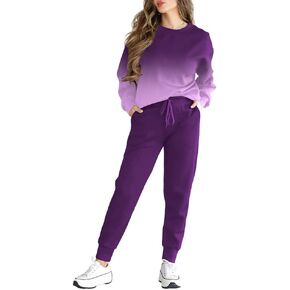 HBQ Sweatsuits For Women Sets 2 Piece Outfits Crewneck Sweatshirts Pullover Tops And Jogger Pants Tracksuits Lounge Set