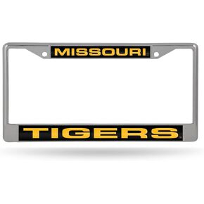 Rico Industries NCAA Unisex Laser Cut Inlaid Standard Chrome License Plate Frame