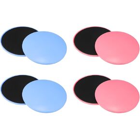PATIKIL Core Sliders for Working Out 6.9", 8 Packs Dual Sided Exercise Sliders Fitness Workout Discs Strength Slides Gliding Discs for Gym Carpet Hardwood Floor, Pink/Blue