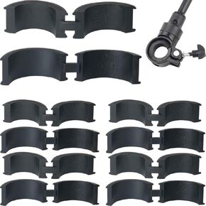 10PCS Rubber Handlebar Stem Spacer Bicycle Handlebar Spacer Anti Vibration and Anti Slip Handlebar Spacer Bicycle Clip on Reflector Inner Village Accessories for Mountain Road Bicycle Black