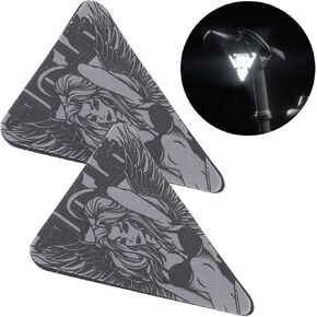Reflective Sticker,Triangle Reflective Bike Sign Night Reflective Sticker for Car Motorcycle Bike Trailer Helmet Mailbox Bag(SECTION A)