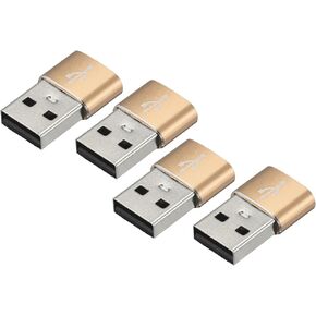 USB C Female to USB Male Adapters Type C to USB Converters[for Phone Tablet Computer] - Rose Gold/4 Pcs