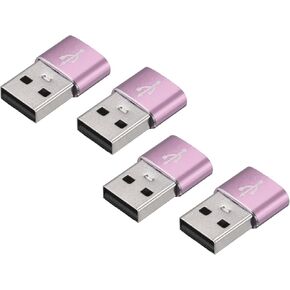 USB C Female to USB Male Adapters Type C to USB Converters[for Phone Tablet Computer] - Rose Gold/4 Pcs