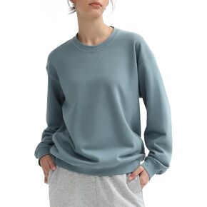 PUMIEY Women's Oversized Sweatshirt Crewneck Long Sleeve Loose Pullover Tops Fall Fashion Airy Collection in Kuwait