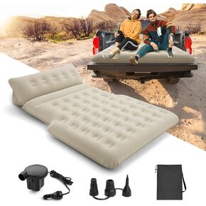 Adjustable Truck Bed Air Mattress for 5.5-6.5 Ft with Pump-Mattress Portable for Home,Tent,Camping & Guests, Travel,Gifts-Full Size Truck- 800lb Weight Capacity