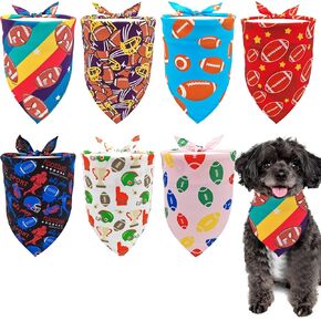 4th of July Independence Day Dog Bandanas for Large Dogs Breed Patriotic Dog Bandanas 33 Inch Size Adjustable Star American Flag Day Dog Bandanas for Girl Boy Grooming Accessories L 7PCS