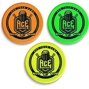 Foam Pucks - Set of 3 Indoor Knee Hockey Pucks - Soft Hockey Pucks, Official Regulation Size 3" Floor Hockey Pucks