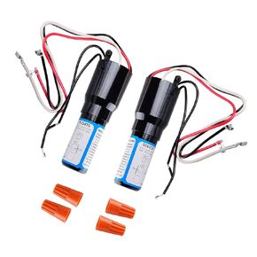 RCO410 3-in-1 Hard Start Capacitor Kit, Compatible for Compatible with Refrigerators & Freezers, 1/4-1/3 H.P. 115VAC (2 pcs)